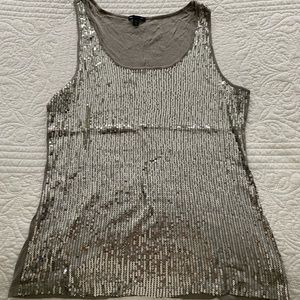 Gap Silver Sequin Tank Top